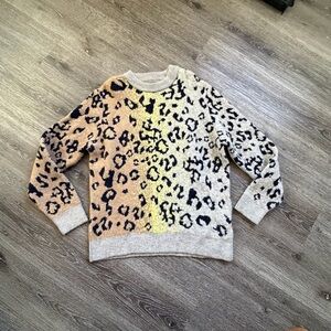 Zara Beige and Yellow Patterned Sweater
